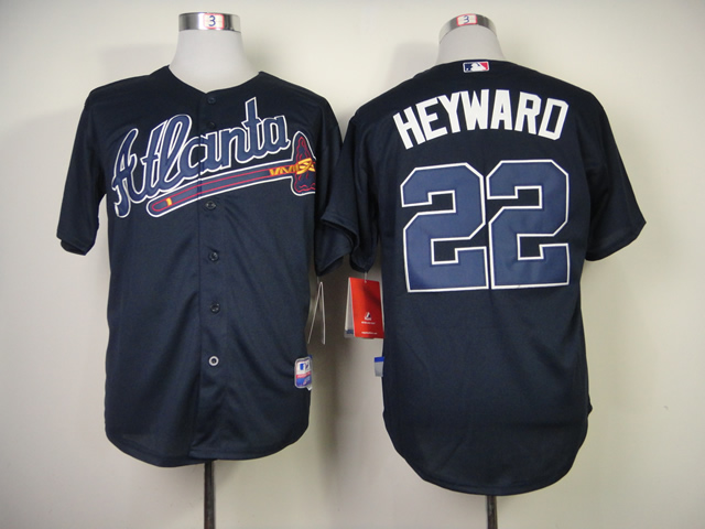 Men Atlanta Braves #22 Heyward Blue MLB Jerseys